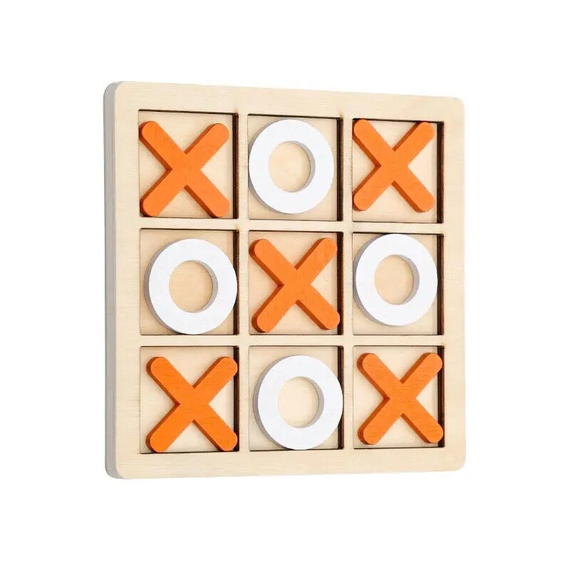 Classic Wooden Tic Tac Toe Game