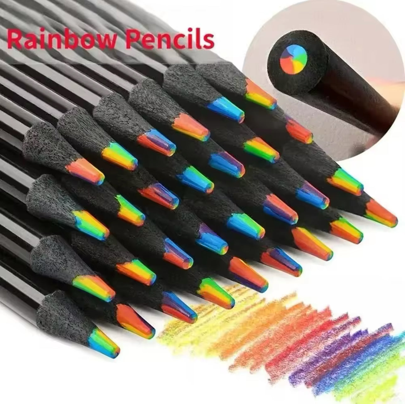 12-Pack Rainbow Pencils