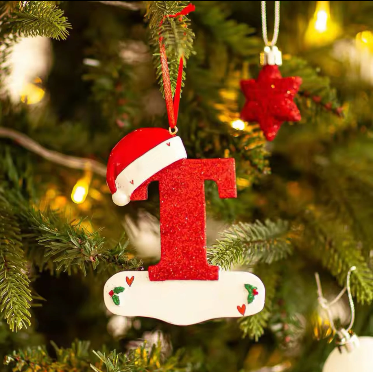 Personalised Christmas Letter Ornaments