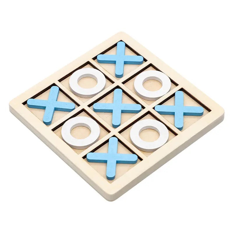 Classic Wooden Tic Tac Toe Game