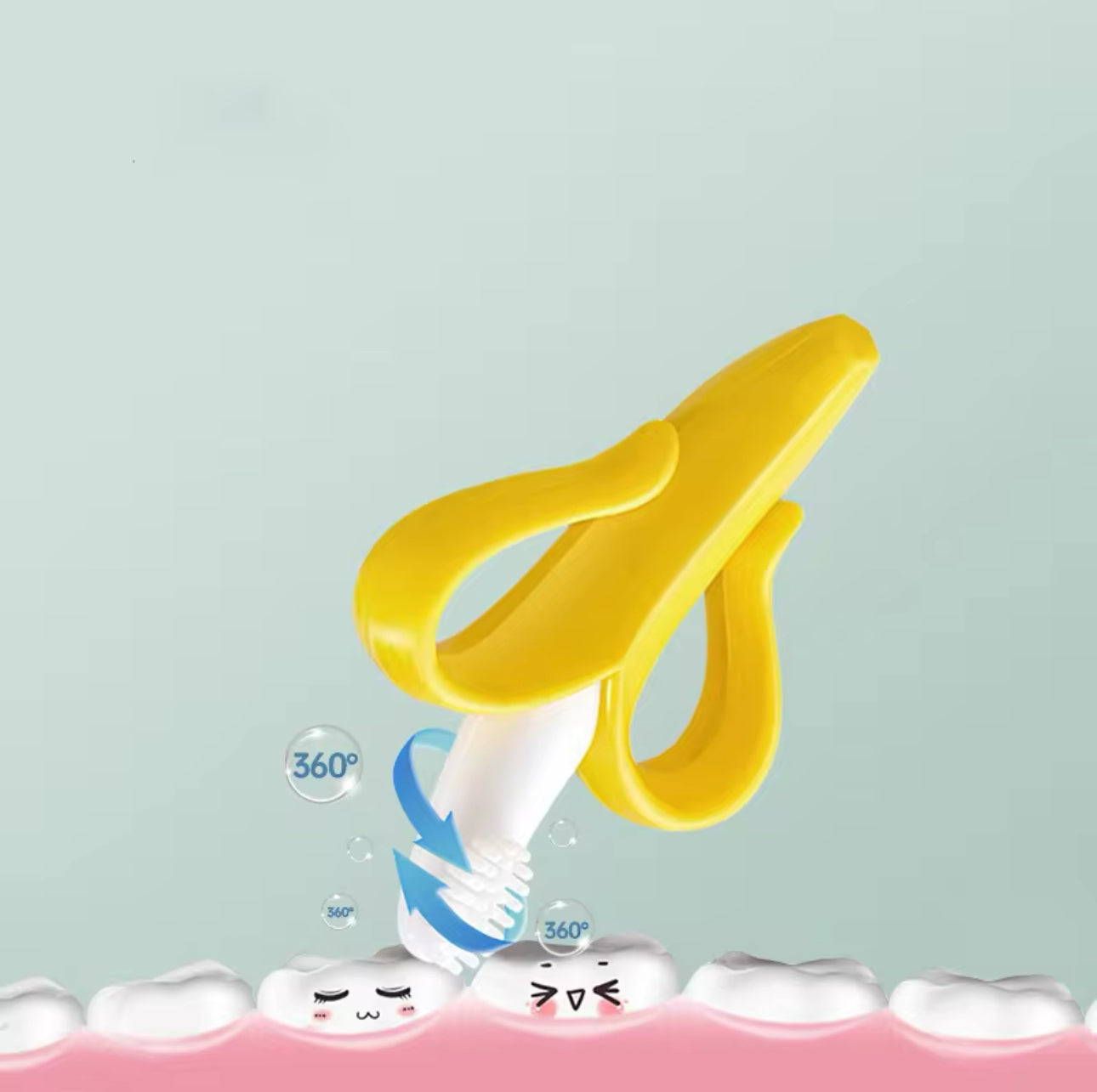 Silicone Banana Baby Teething Toothbrush