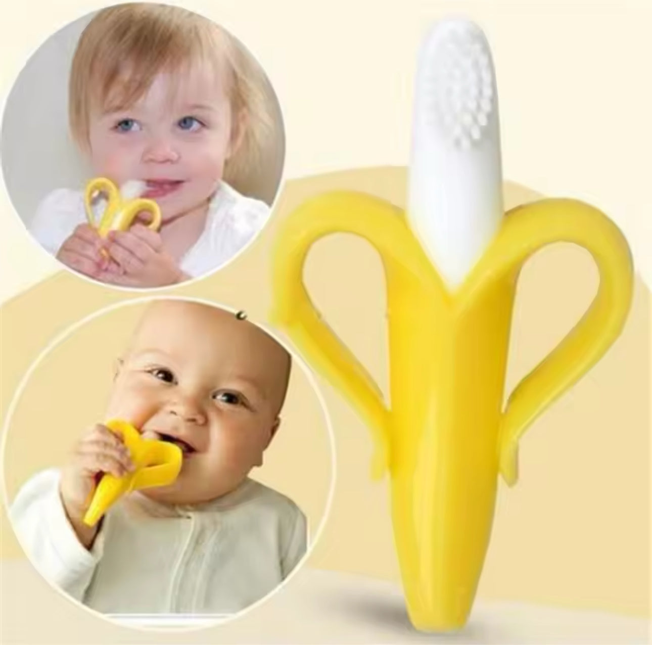 Silicone Banana Baby Teething Toothbrush