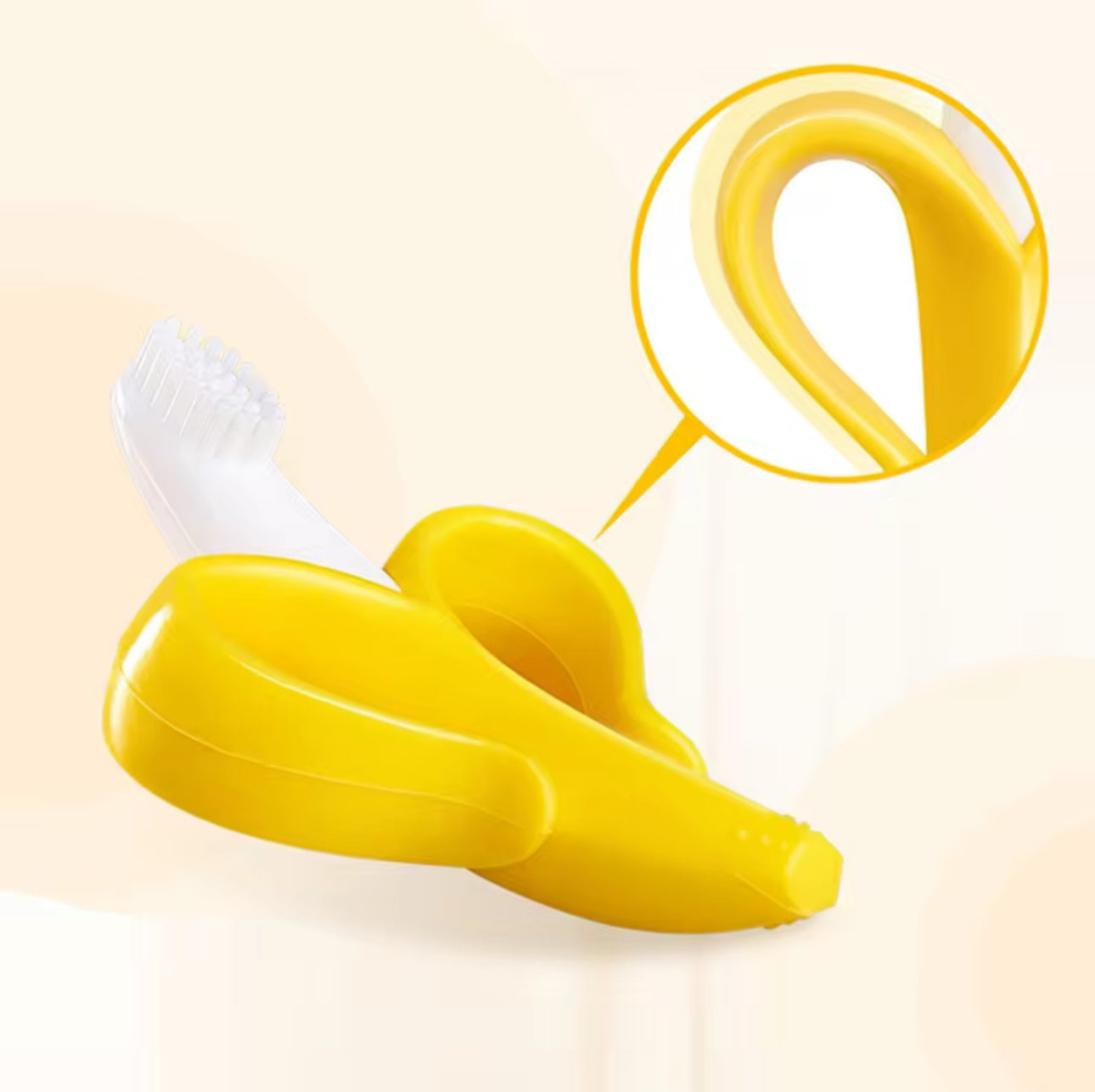 Silicone Banana Baby Teething Toothbrush