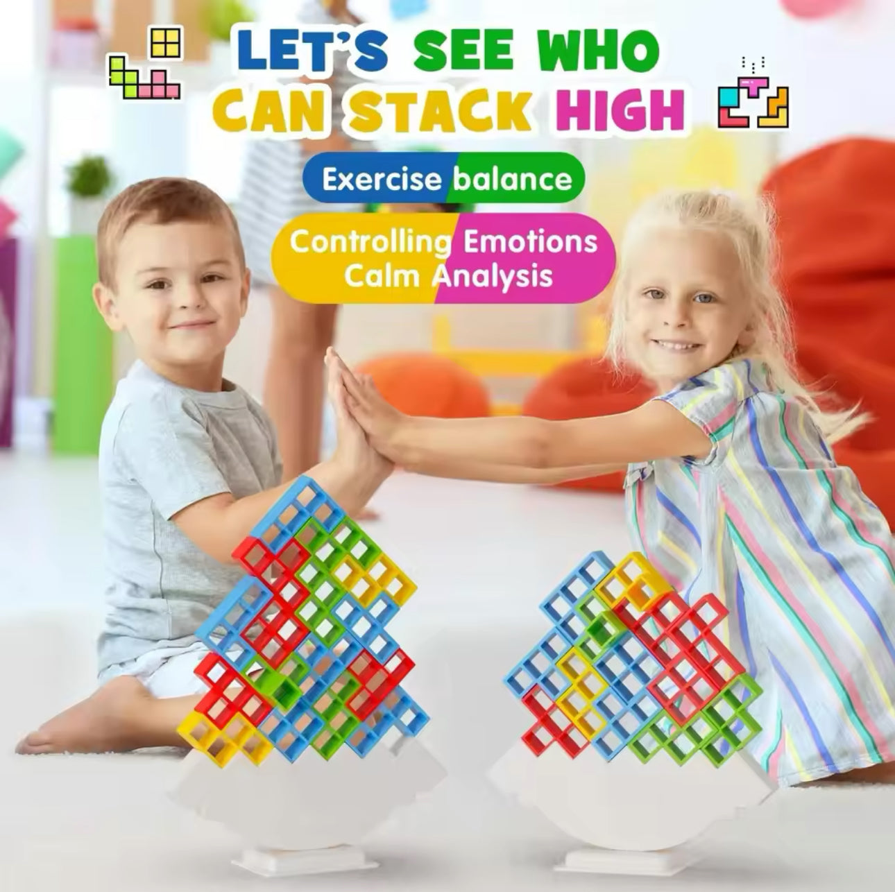 Fun Building Block Balance Game